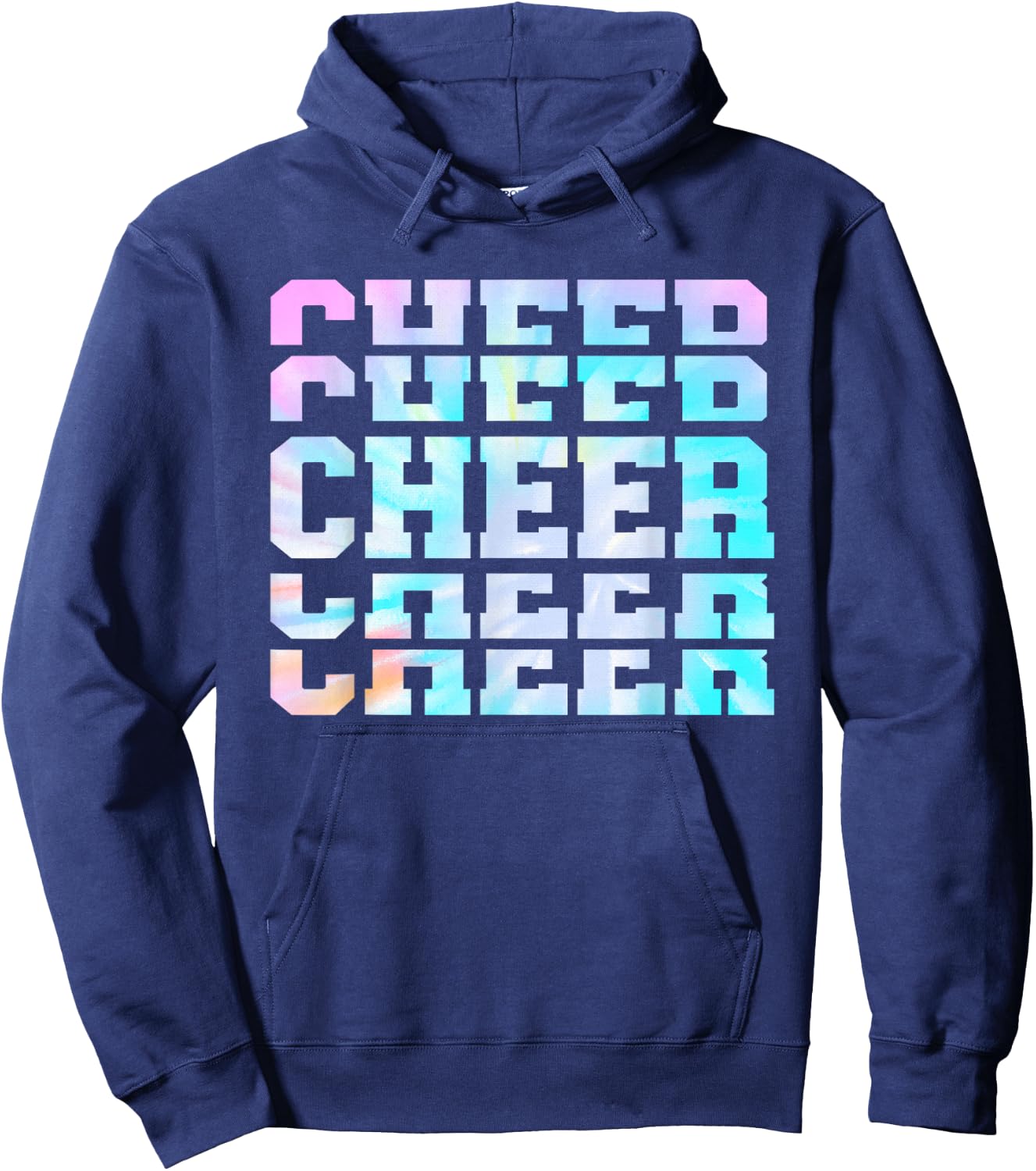 Tie Dye Cheerleading for Cheerleader Squad Girl BFF Cheer Hoodie - Hoodie | Navy
