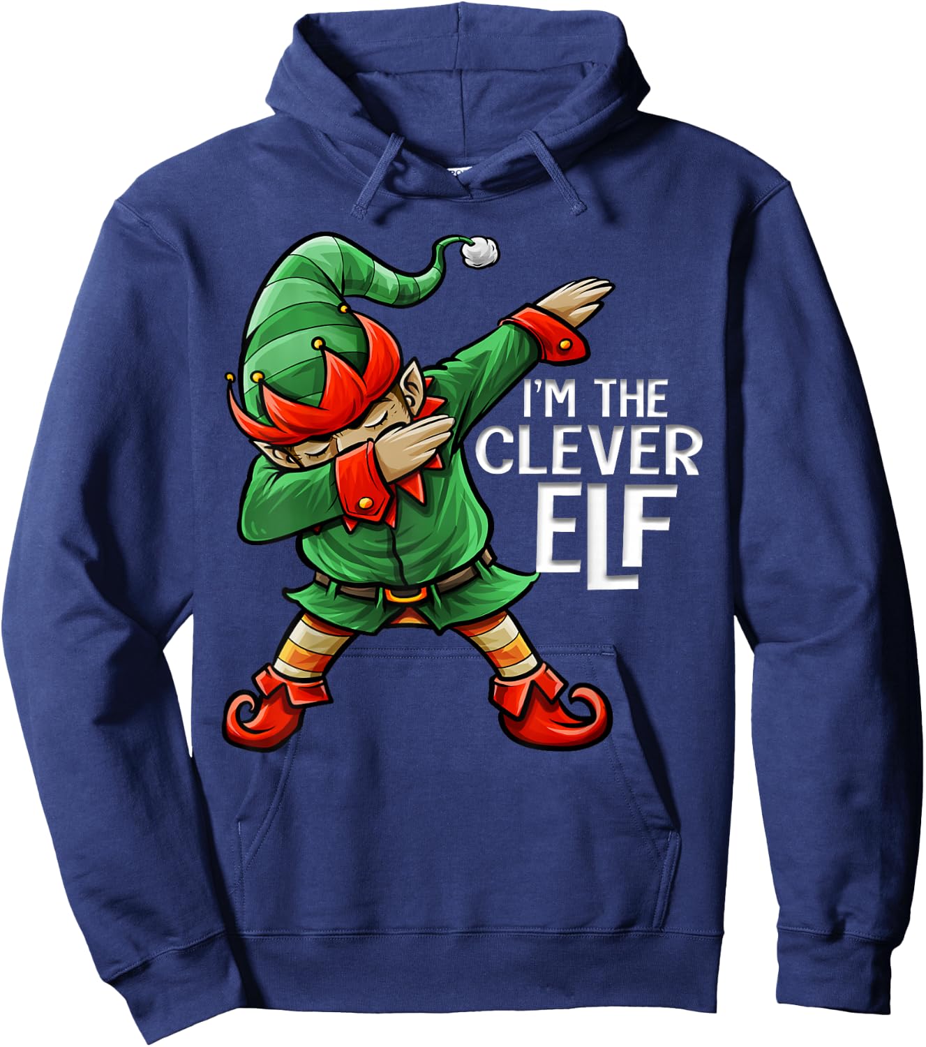 Christmas I'm The Clever Elf Squad Family Matching Men Boys Hoodie - Hoodie | Navy