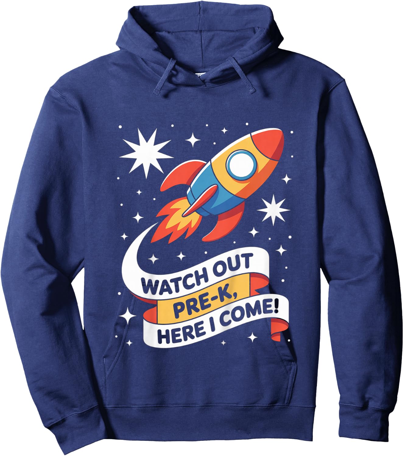 Watch Out Pre-K, Here I Come Rocket First Day of School Boys Hoodie - Hoodie | Navy