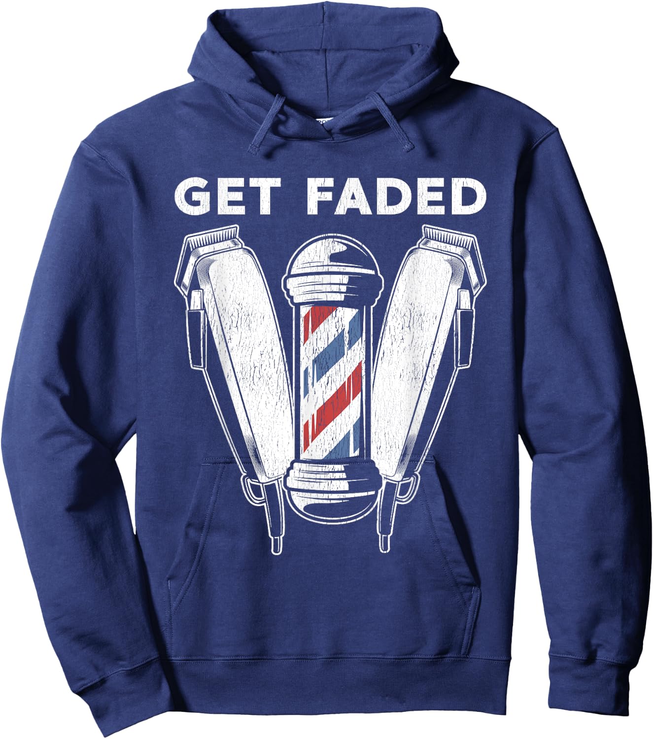 Funny Get Faded Barber Gift Women Cool Hairstylist Hoodie - Hoodie | Navy