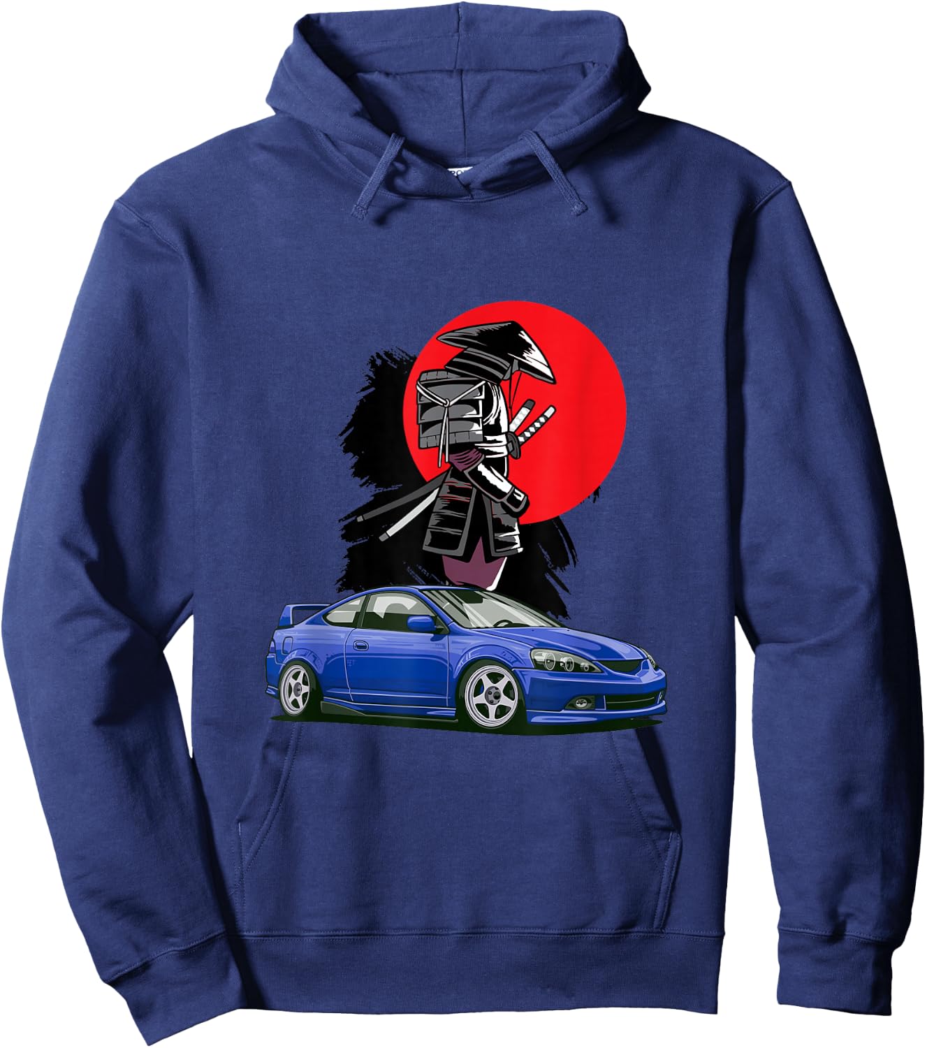 JDM RSX Car Tuning Japan Samurai Sun Drift Hoodie - Hoodie | Navy