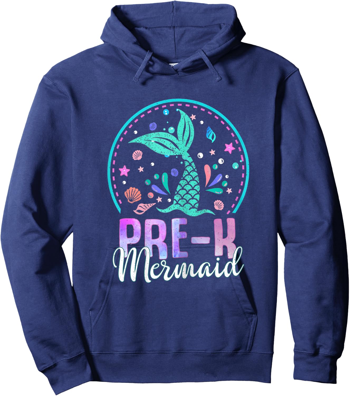 Pre Kinder Mermaid Teacher Students Girls Back To School Kid Hoodie - Hoodie | Navy