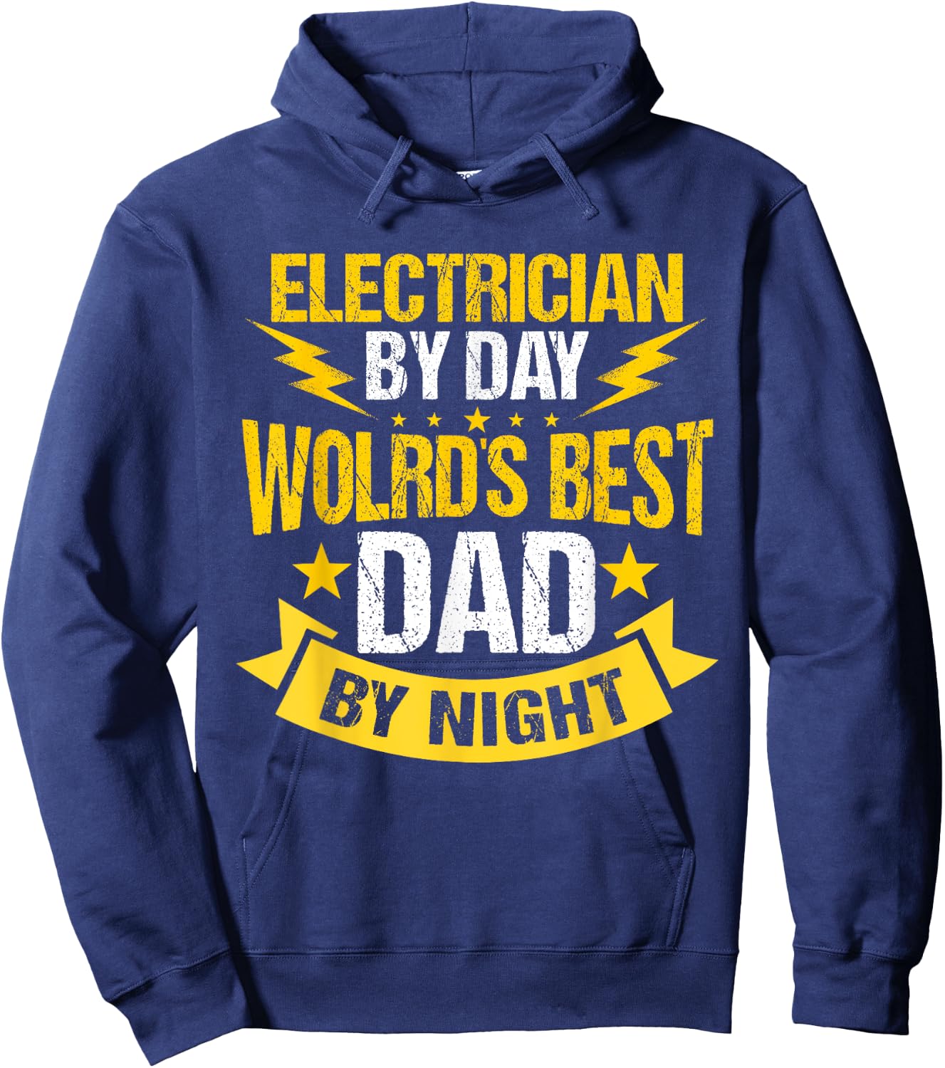 Electrician Dad Electronics Technician Electrical Repairman Hoodie - Hoodie | Navy