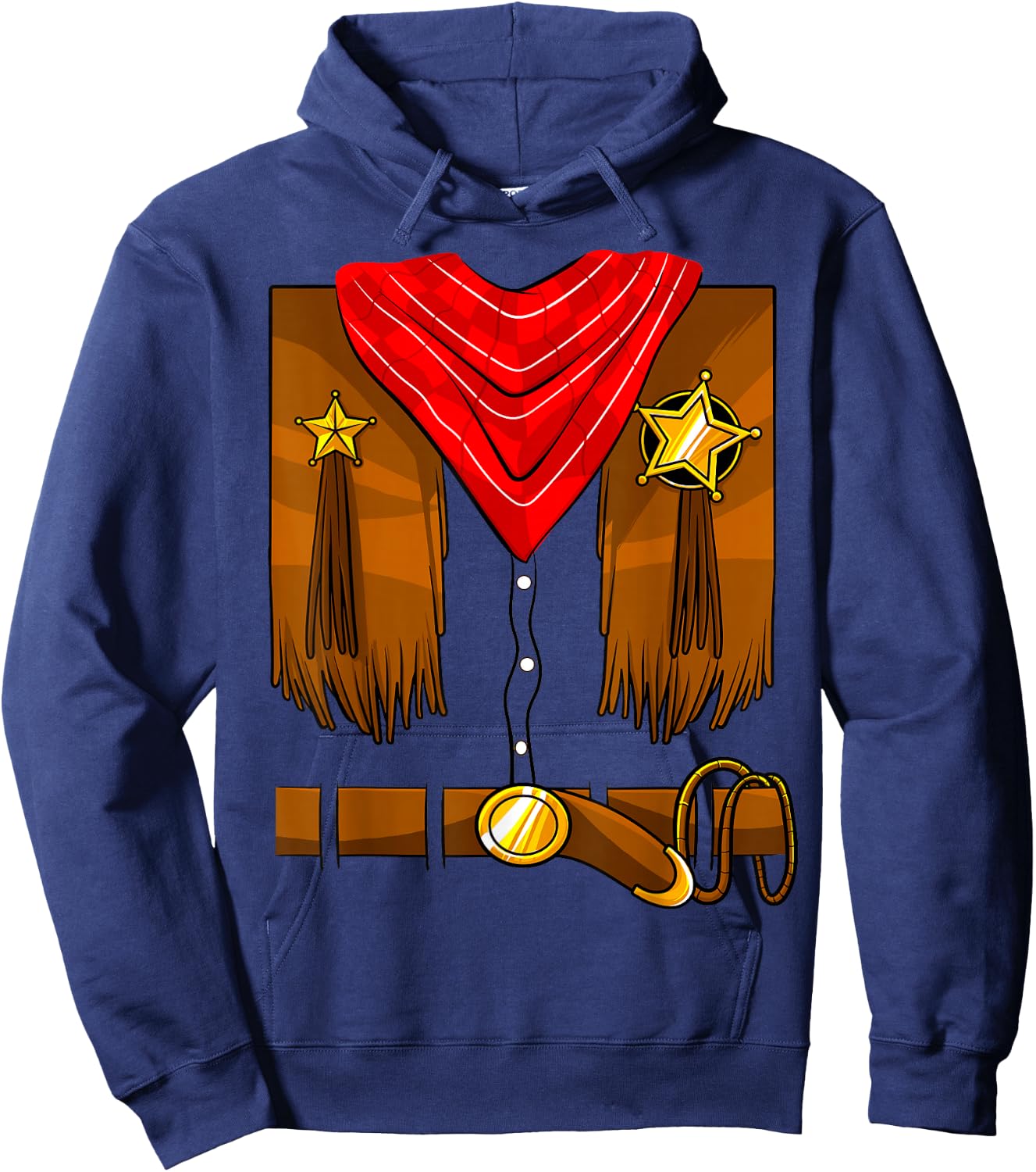 Cowboy Costume Boys Cowgirl Girls Halloween Toddler Kids Small Hoodie - Hoodie | Navy