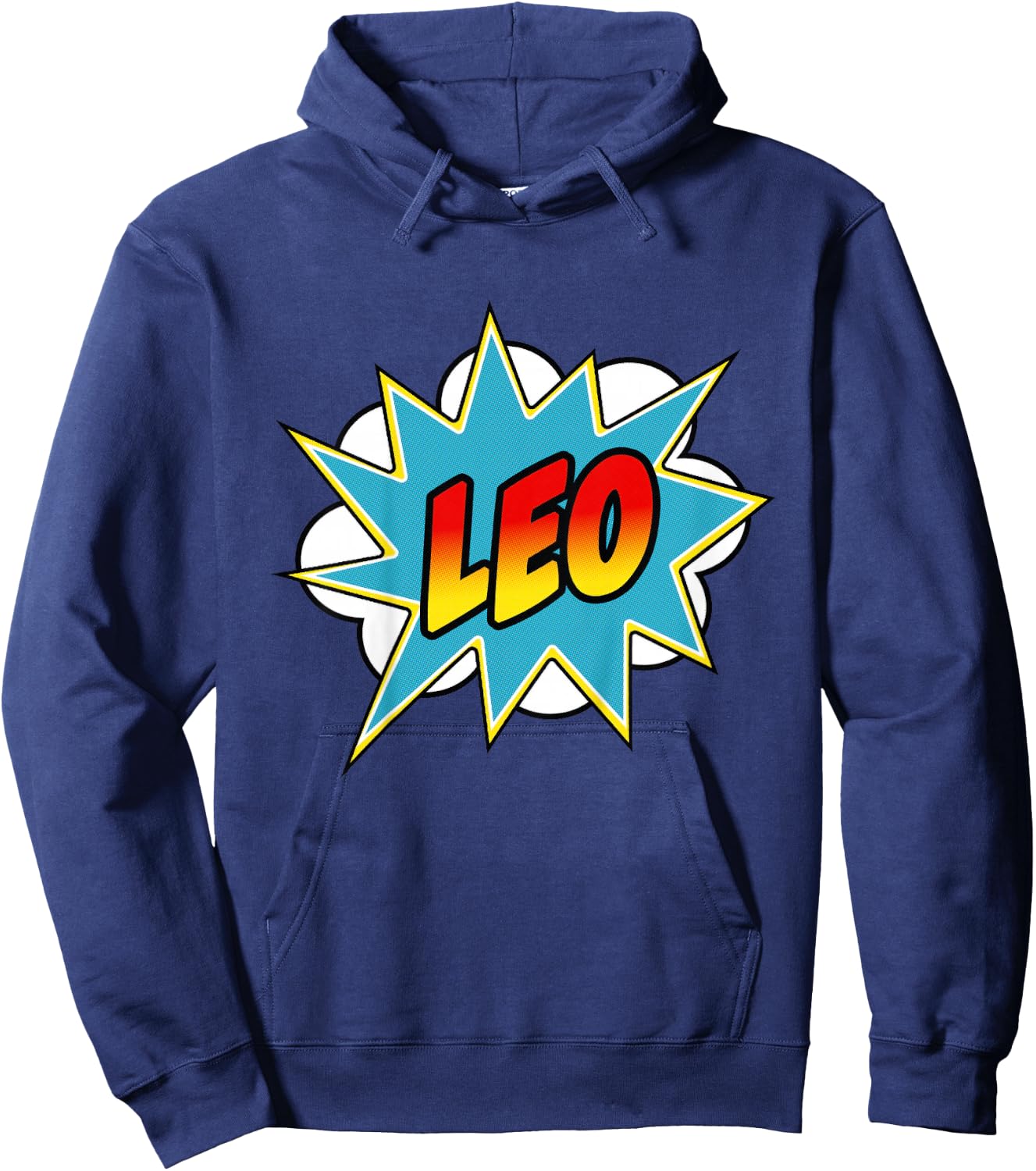 Kids Boys Leo Comic Book Superhero Name Hoodie - Hoodie | Navy