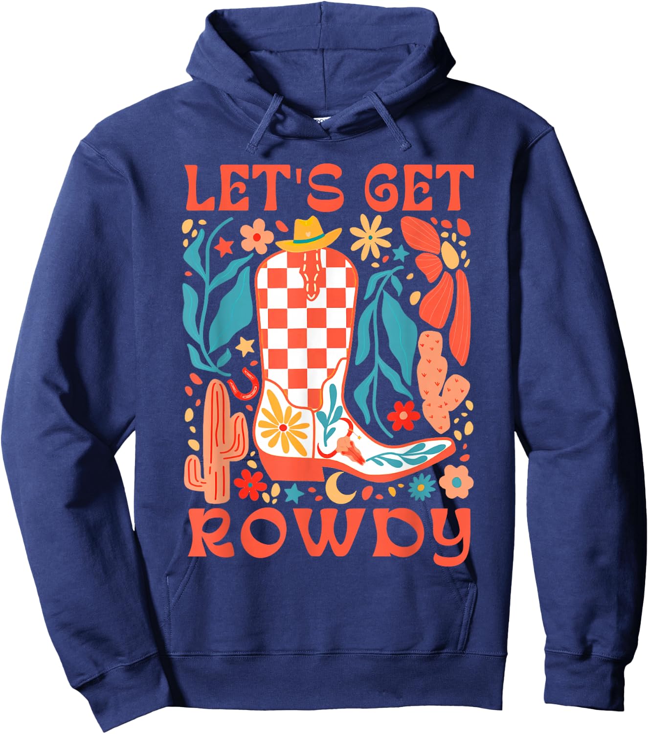 Bride & Bridesmaid Howdy Let's Get Rowdy Bachelorette Party Hoodie - Hoodie | Navy