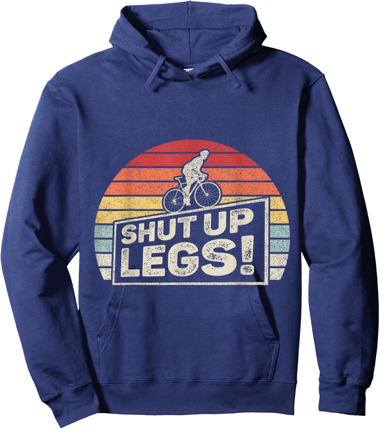 Retro Vintage Legs Shut Up Bicycle Cycling Leg Workout Hoodie - Hoodie | Navy