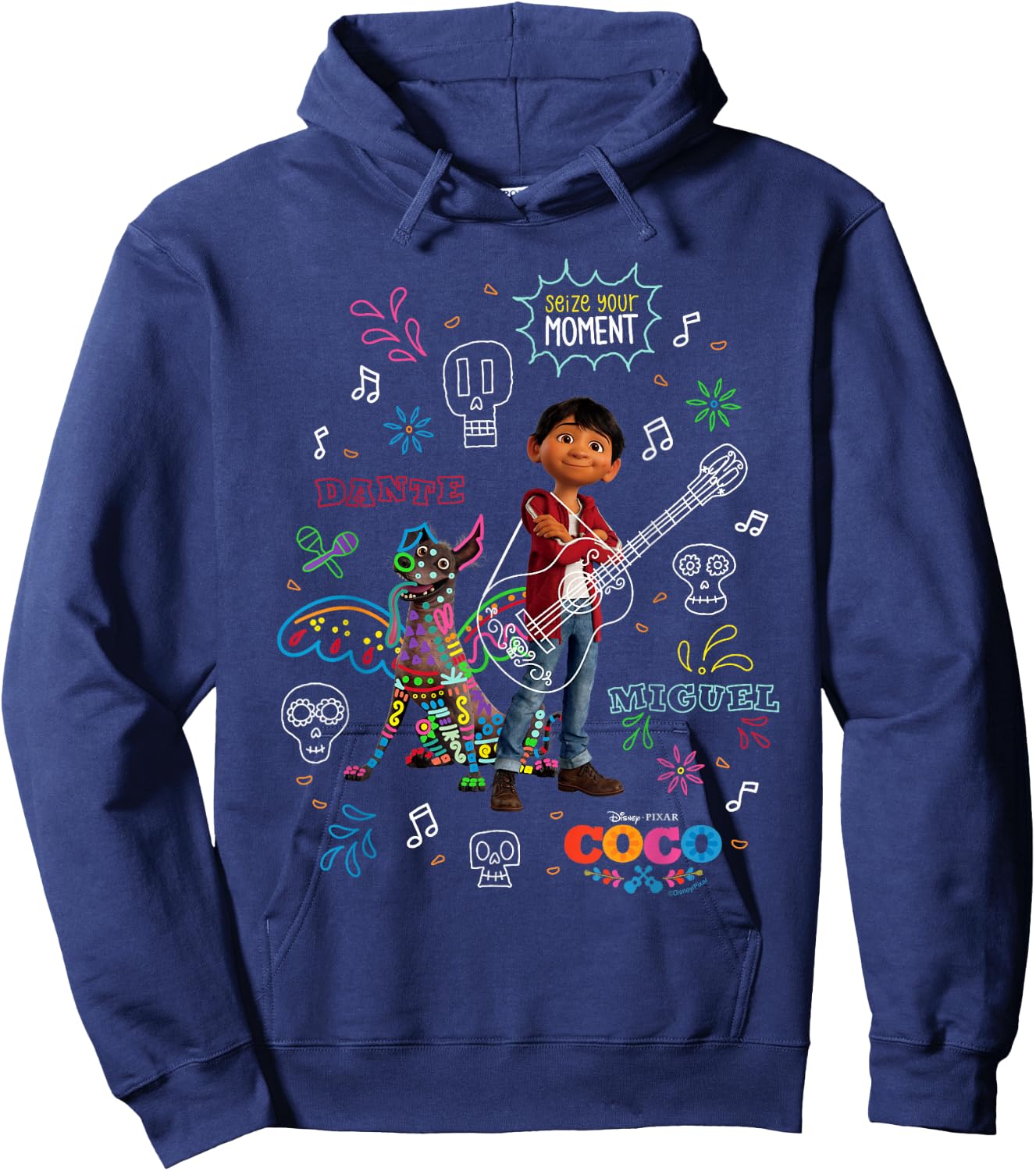 Disney and Pixar's Coco Miguel and Dante Seize Your Moment Hoodie - Hoodie | Navy