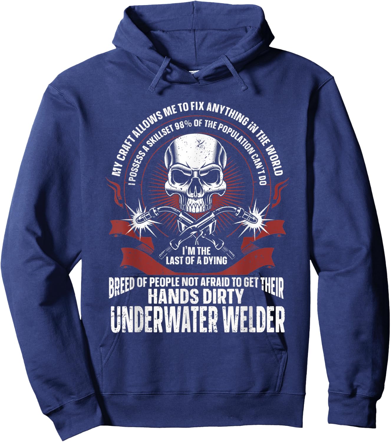 Underwater Welder Welding Hoodie - Hoodie | Navy