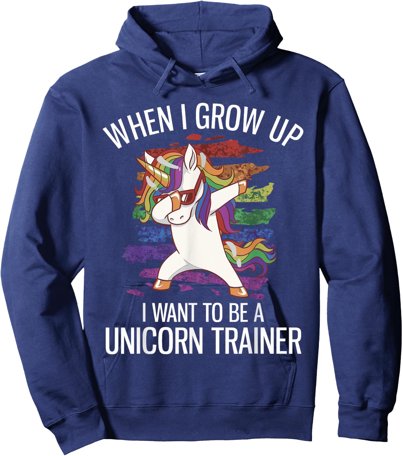 When I Grow Up I Want To Be A Unicorn Trainer Hoodie - Hoodie | Navy