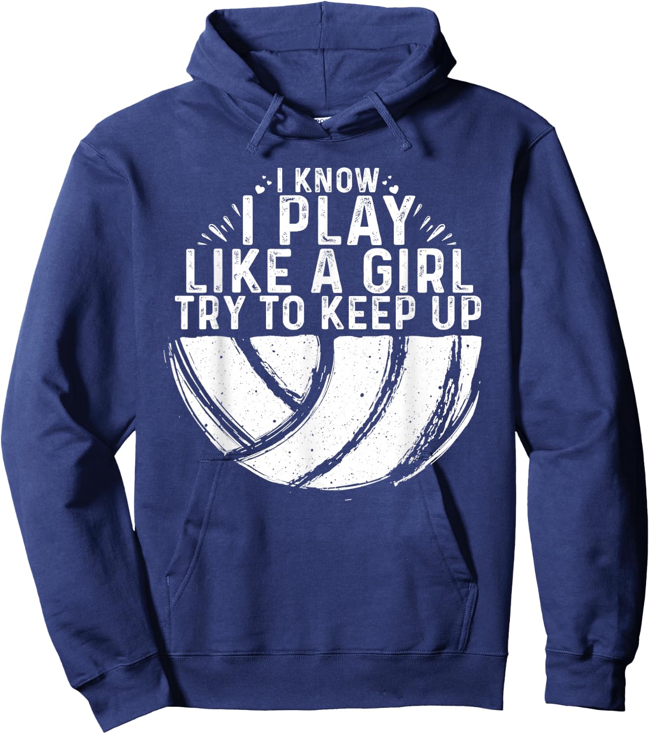 Funny Volleyball Design Girls Women Youth Teen Sports Lovers Hoodie - Hoodie | Navy
