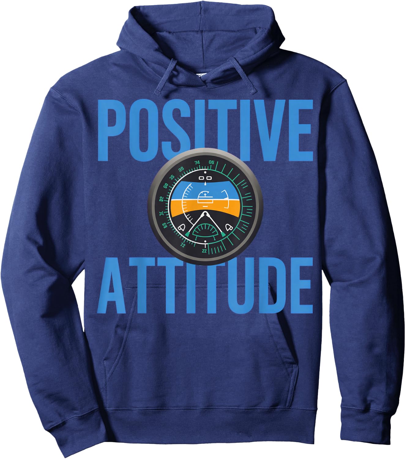 Positive Attitude Pilot Attitude Indicator Aviation Hoodie - Hoodie | Navy