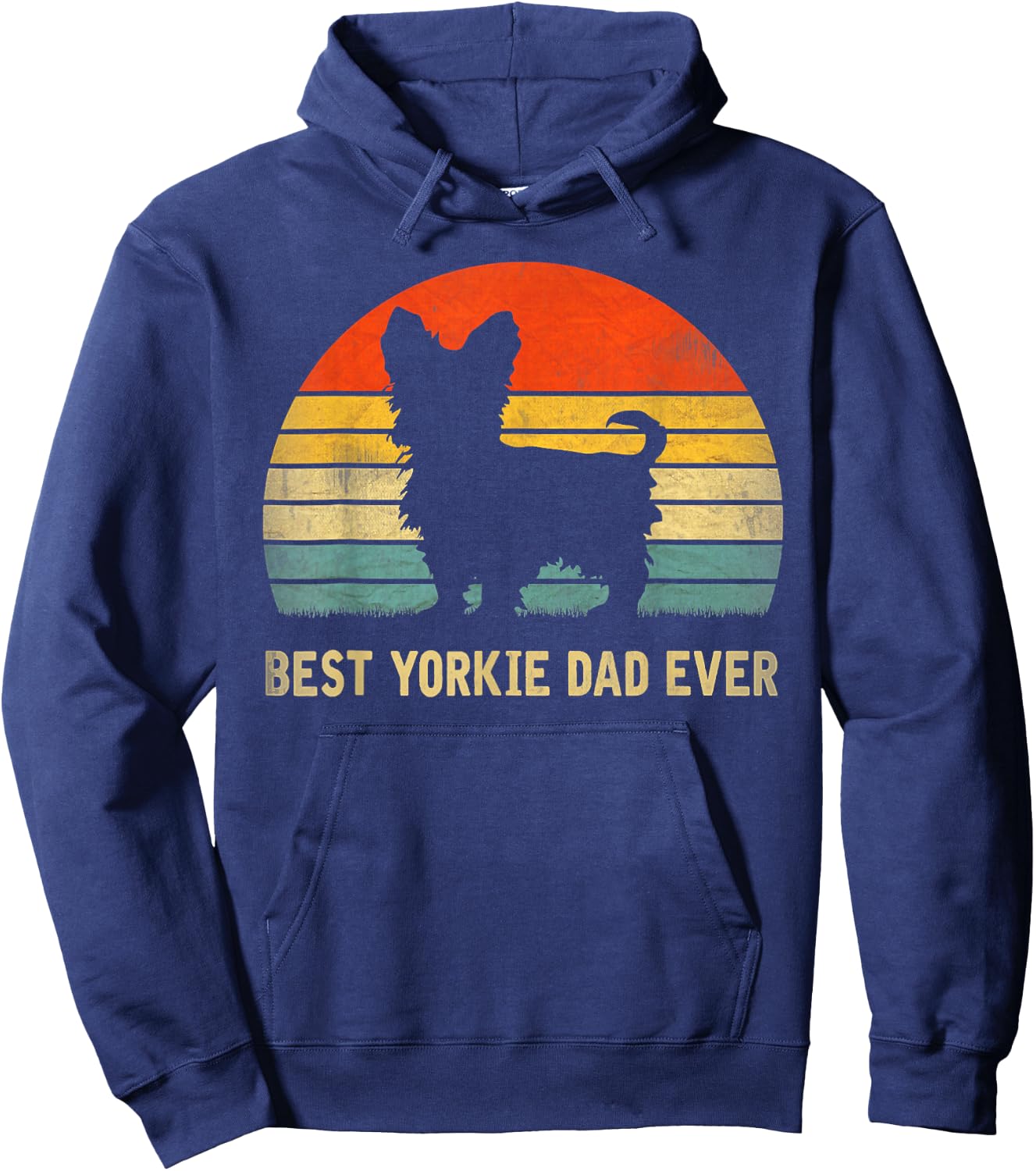 Best Yorkie Dad Ever Father's Day Gift Dog Lover Men Women Hoodie - Hoodie | Navy