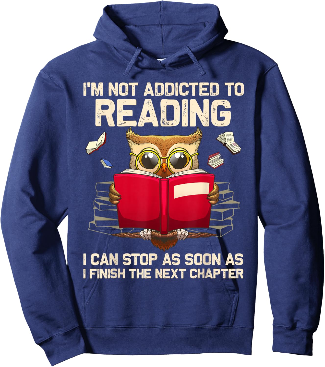 Funny Book Reader Art Women Bookish Book Nerd Lover Hoodie - Hoodie | Navy