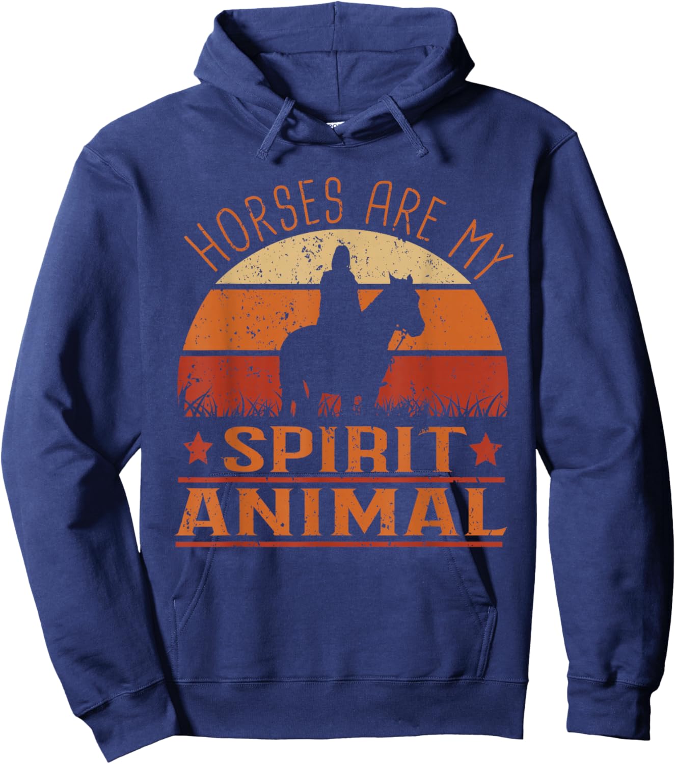 Horses are my spirit animal Design for a Horse owner Hoodie - Hoodie | Navy