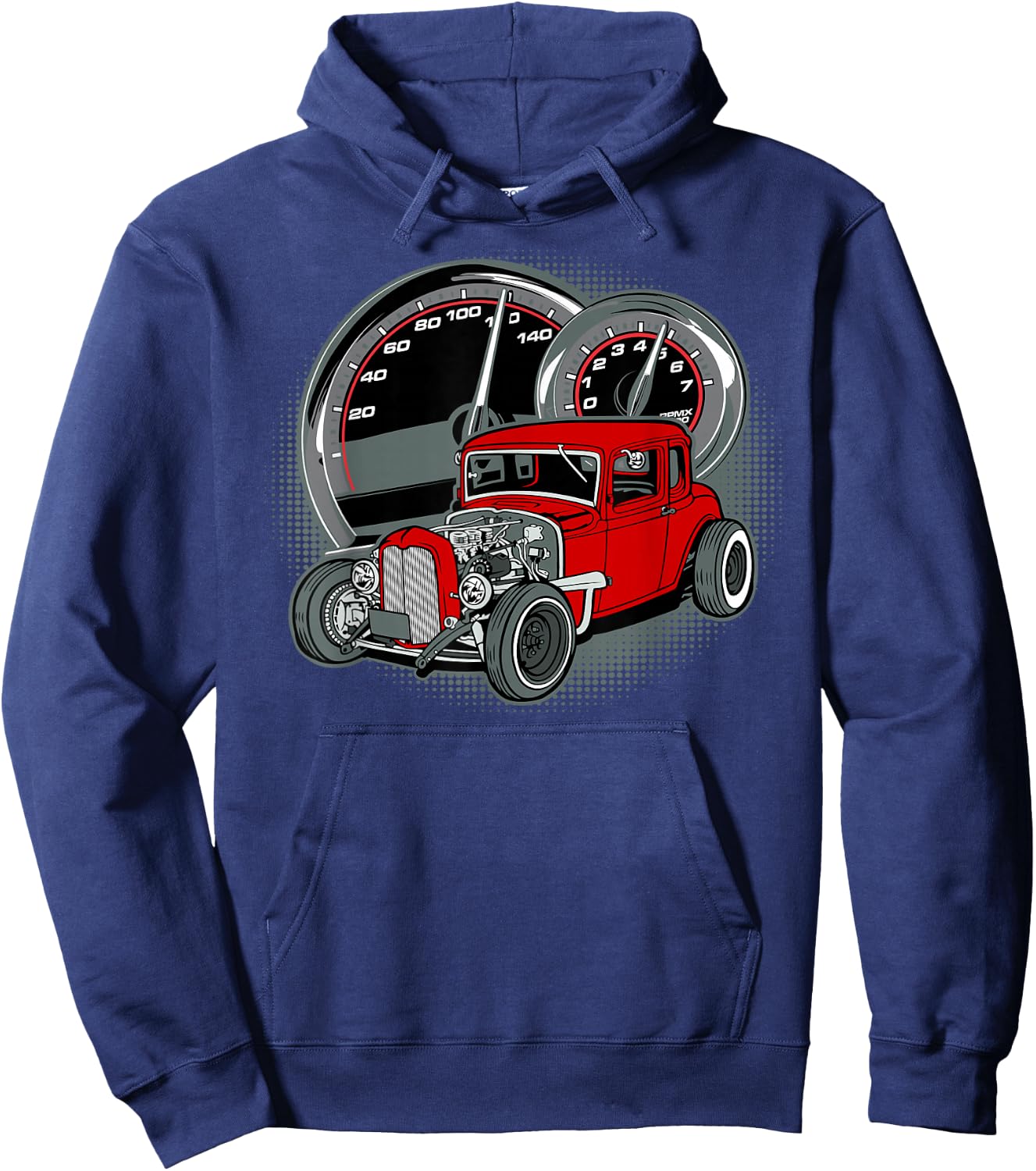 Hot Rod Car T Shirt Hoodie - Hoodie | Navy