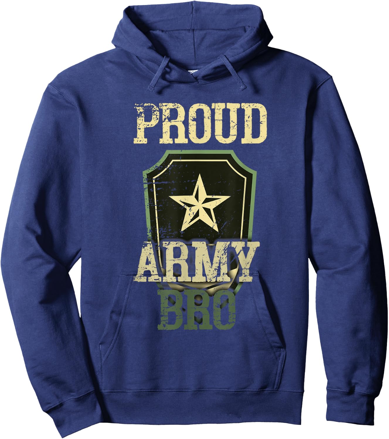 Proud Army Soldier Brother USA American Military Family Hoodie - Hoodie | Navy