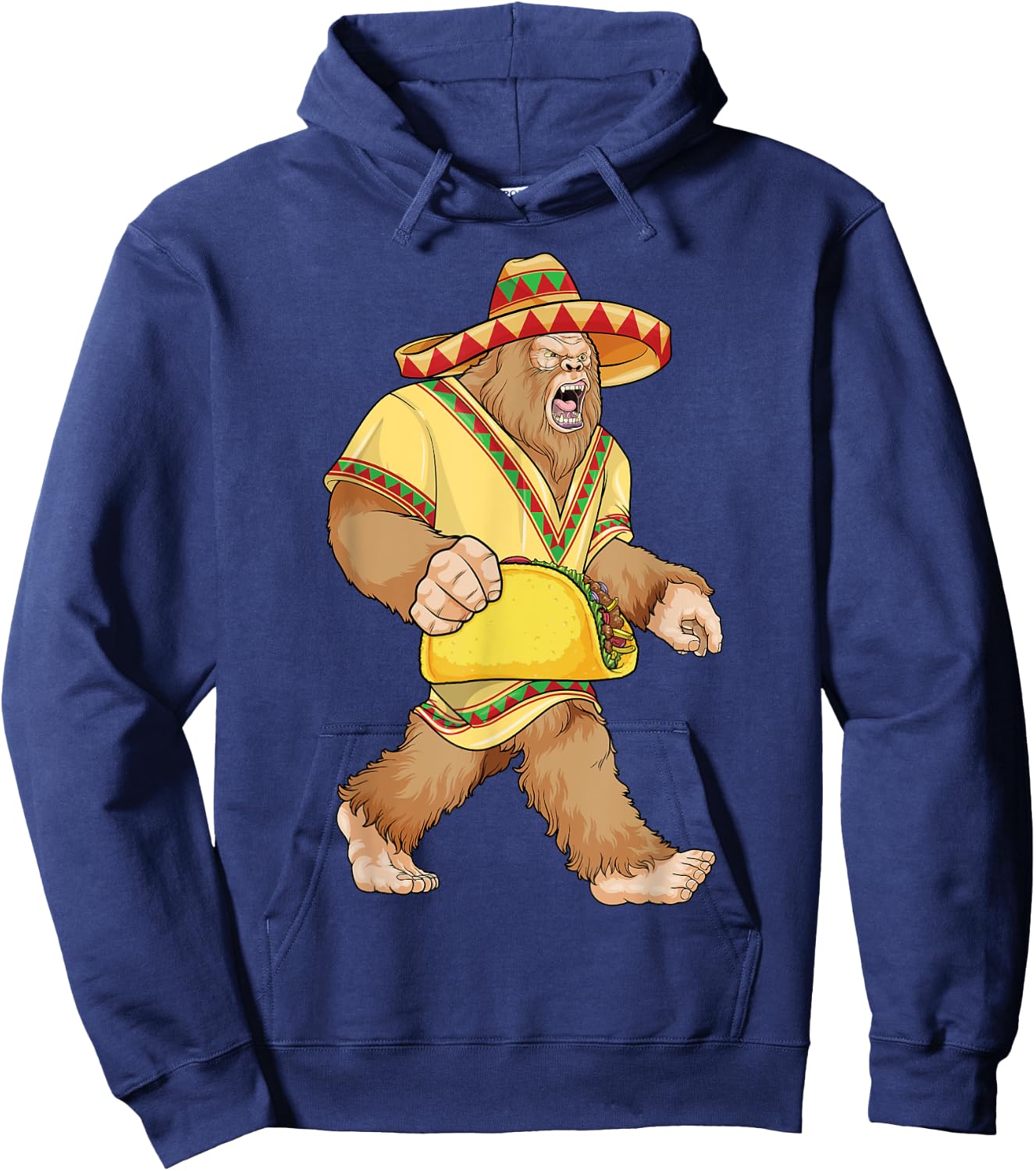 Bigfoot Taco Cinco de Mayo Mexican Bigfoot El Squatcho Boys Hoodie - Hoodie | Navy