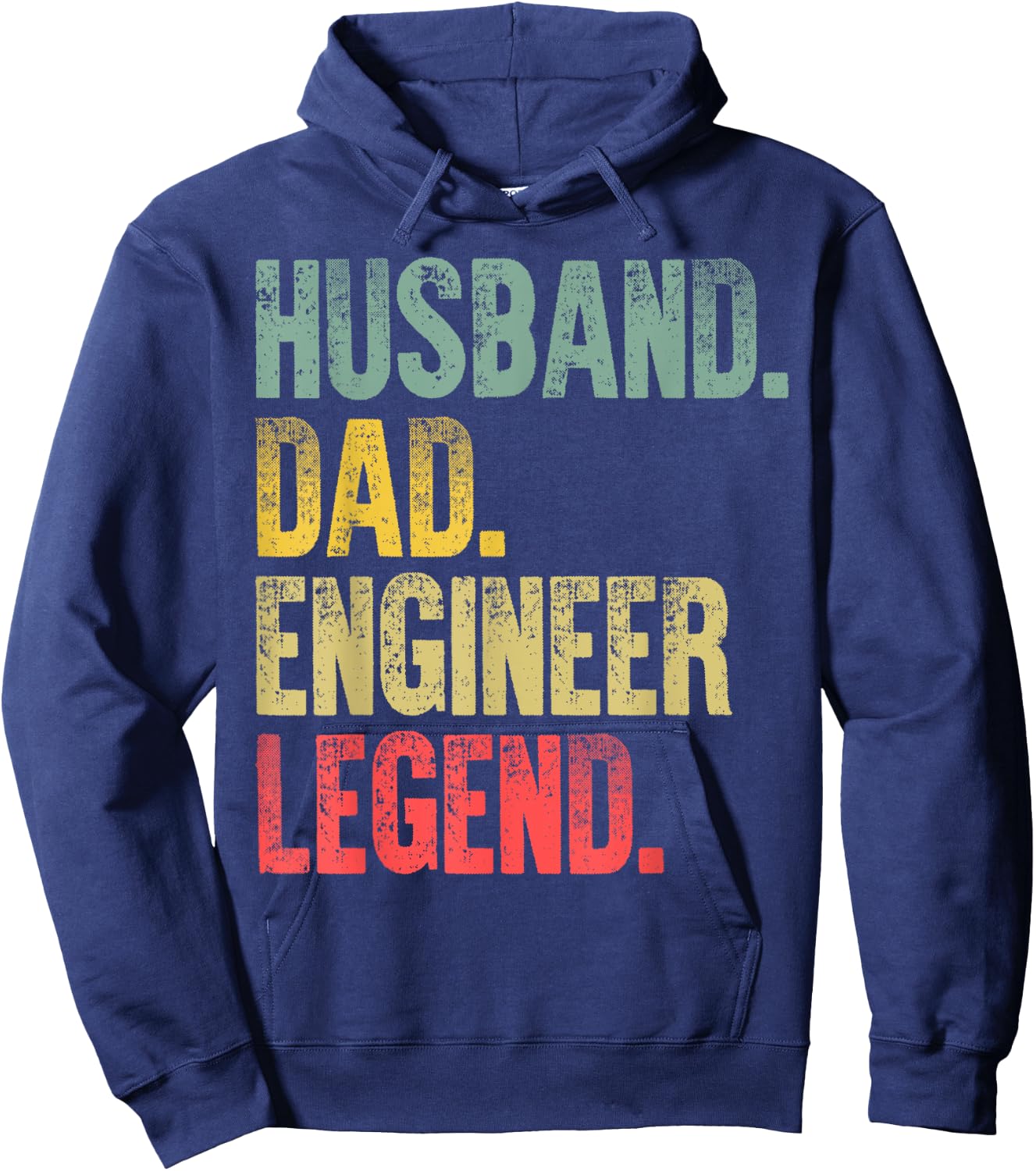 Funny Vintage Shirt Husband Dad Engineer Legend Retro Hoodie - Hoodie | Navy