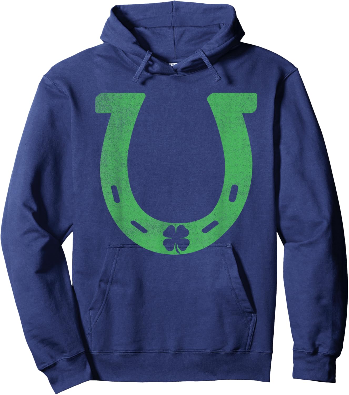 Horseshoe Gift St. Patrick's Day Shamrock Irish Clover Lucky Hoodie - Hoodie | Navy