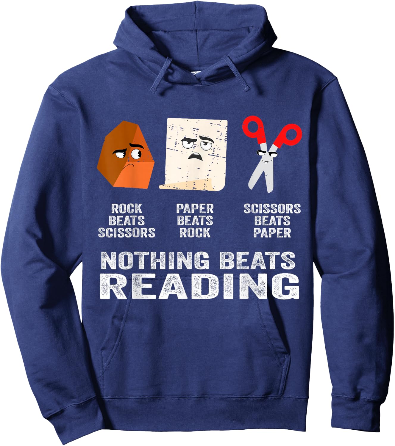Nothing Beats Reading Book Librarian Across America Kids Hoodie - Hoodie | Navy
