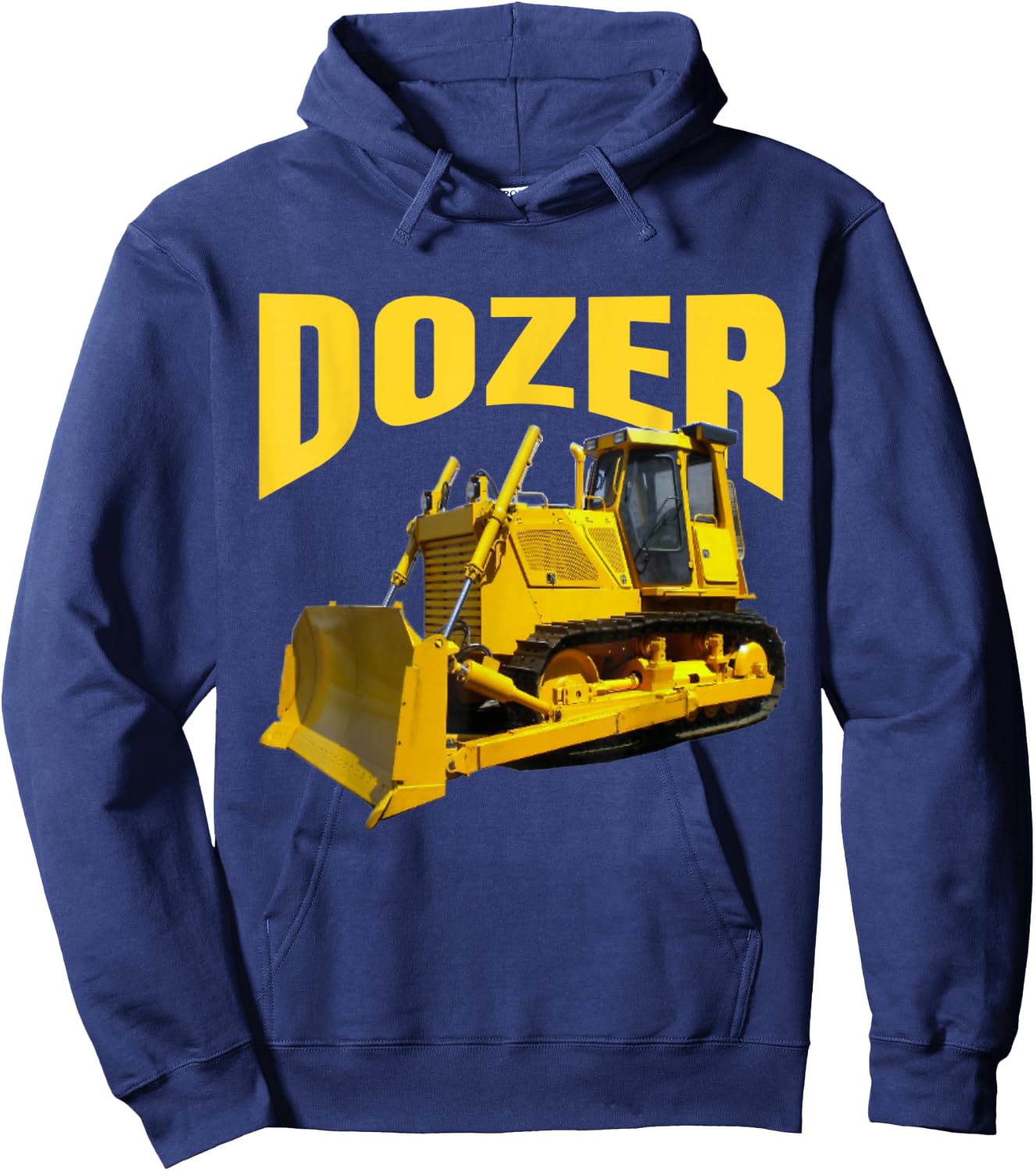 Fun Heavy Equipment Bulldozer for Kid's and Adults Hoodie - Hoodie | Navy
