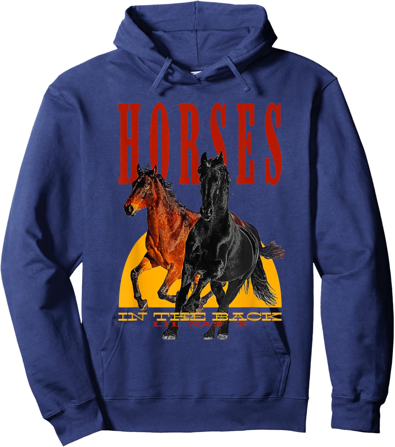Lil Nas X Official Horses in the Back Hoodie - Hoodie | Navy