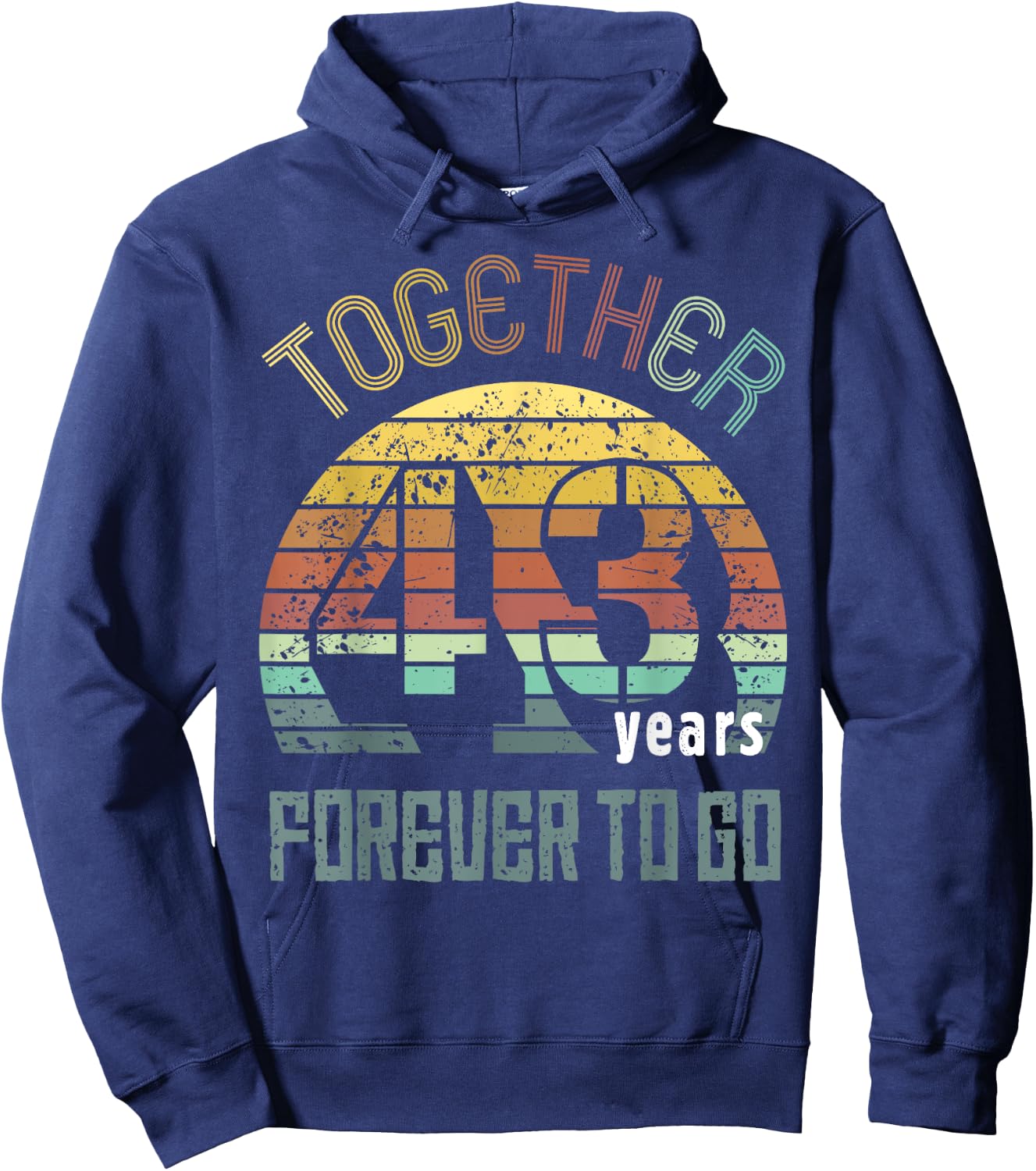 43rd Years Wedding Anniversary Gifts For Couples Matching 43 Hoodie - Hoodie | Navy