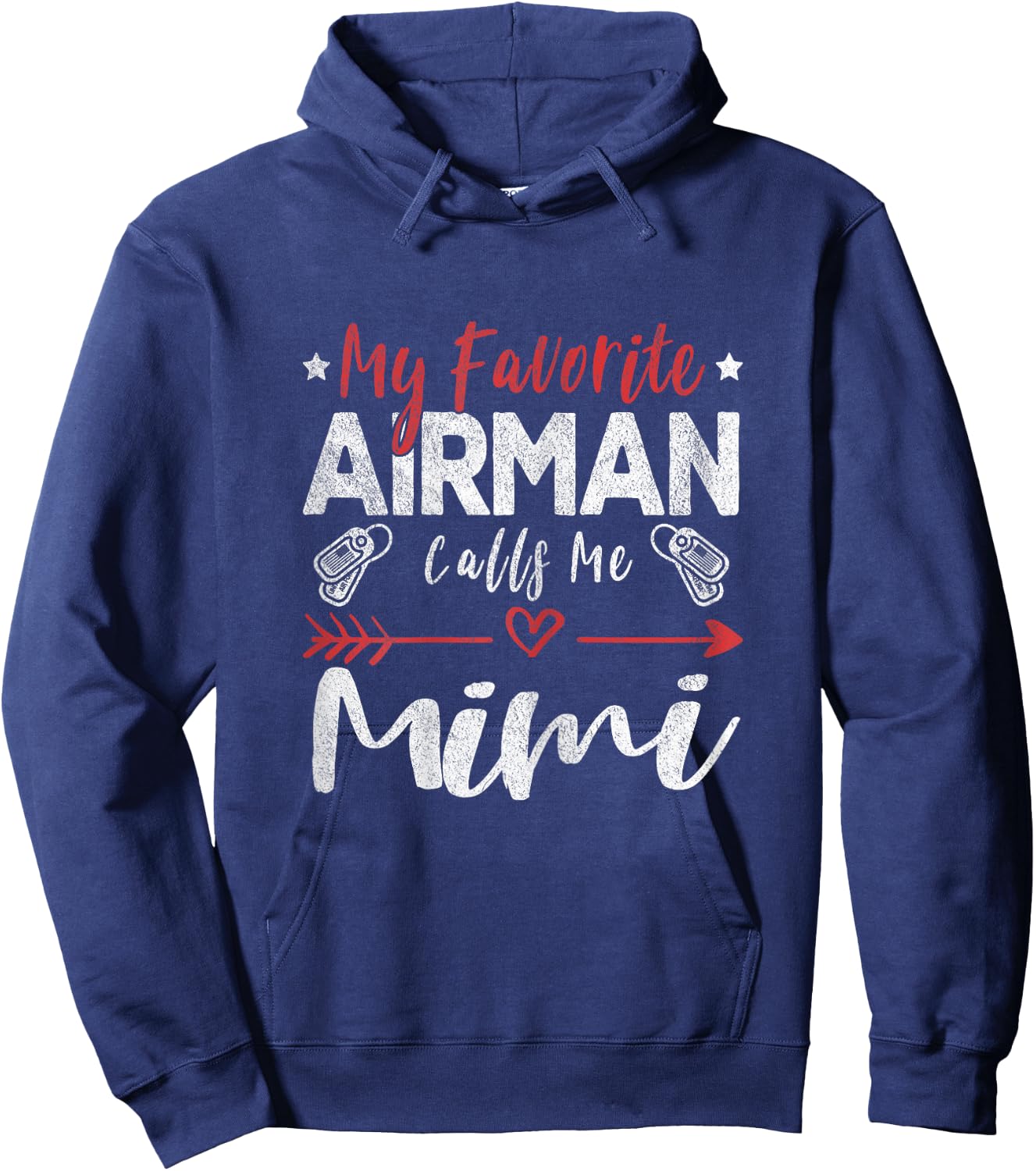 My Favorite Airman Calls Me Mimi Air Force Grandma Hoodie - Hoodie | Navy
