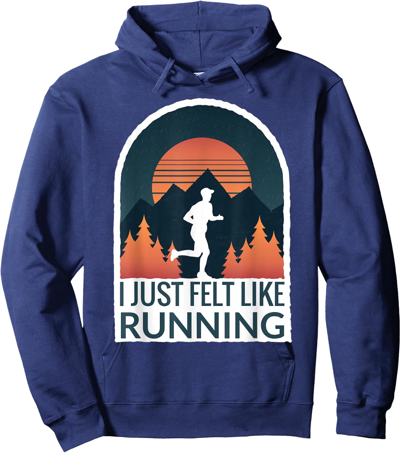 I Just Felt Like Running I Marathon Gump Jog Hoodie - Hoodie | Navy