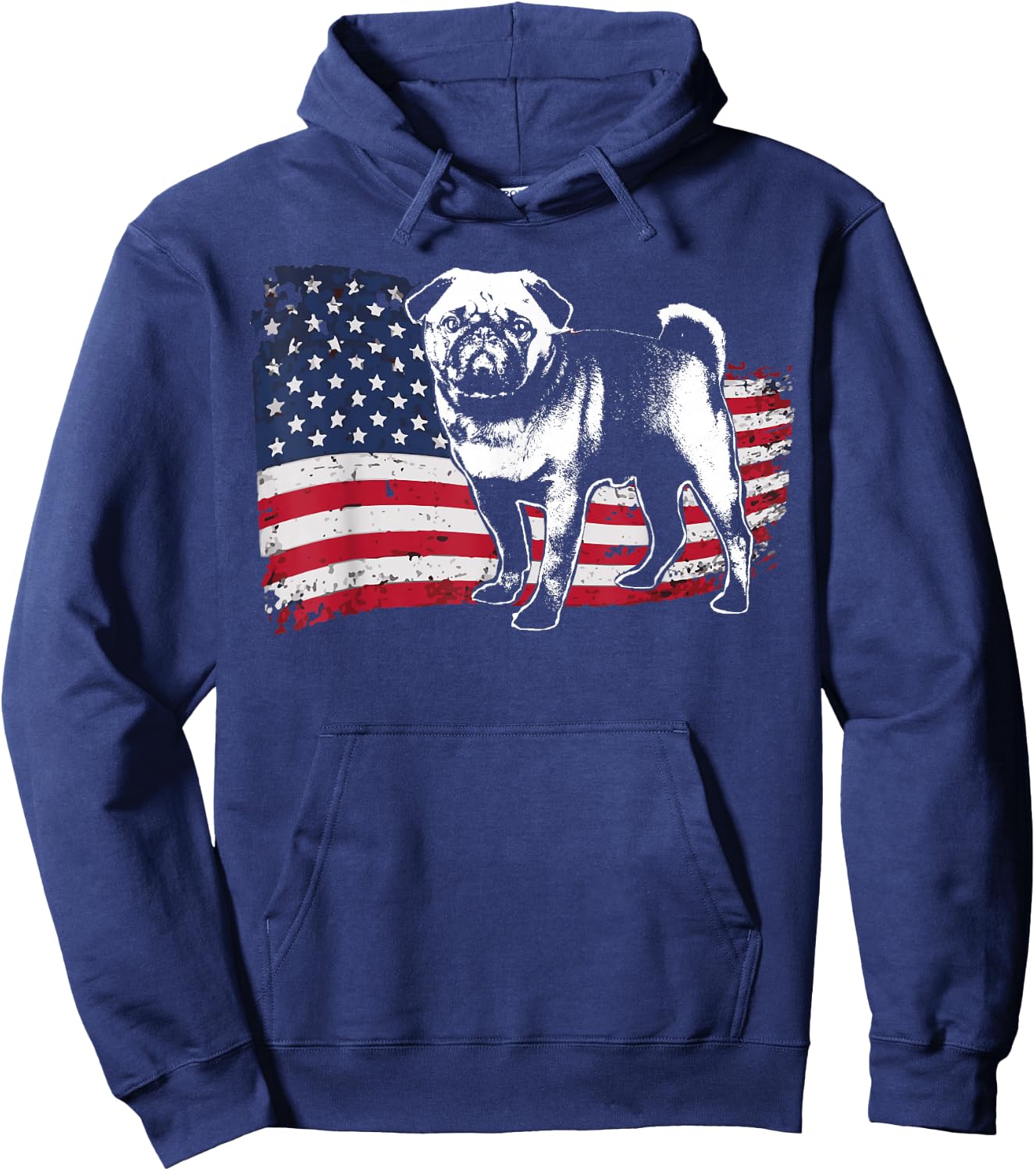 Pug Puggie-Dog Hoodie - Hoodie | Navy