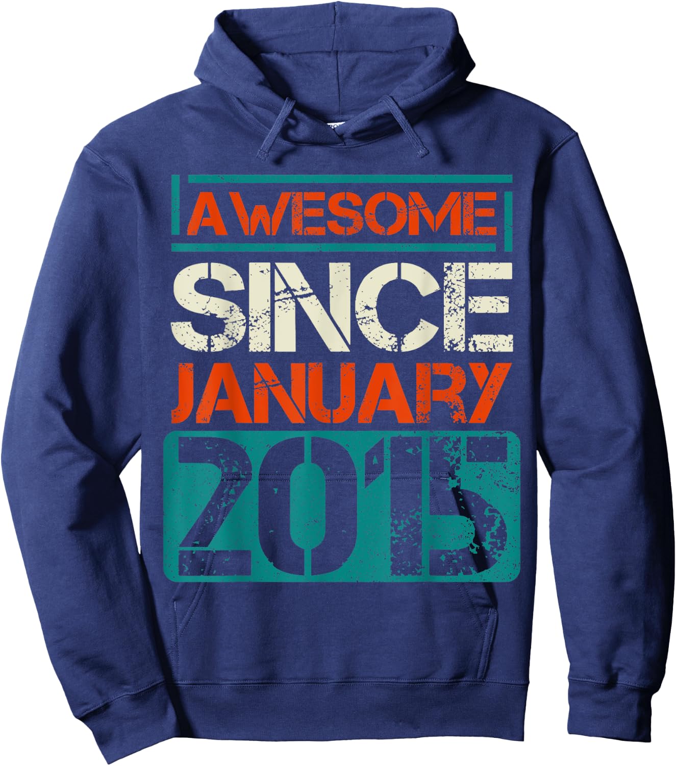 Awesome Since January 2015 shirt 7th 7 Years boys or girls Hoodie - Hoodie | Navy