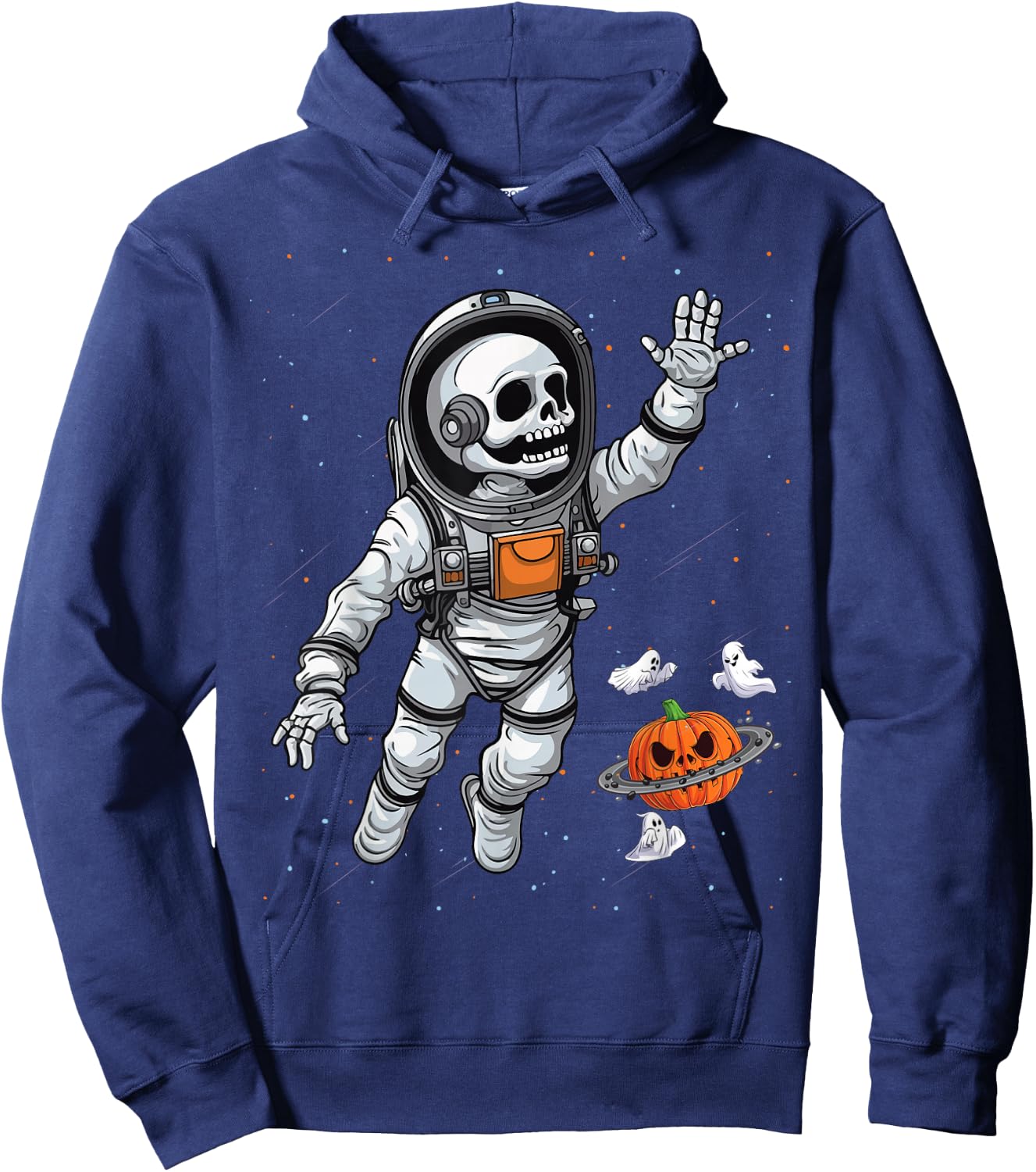 Space Astronaut Skeleton Halloween kids Boys Girls Toddlers Hoodie - Hoodie | Navy