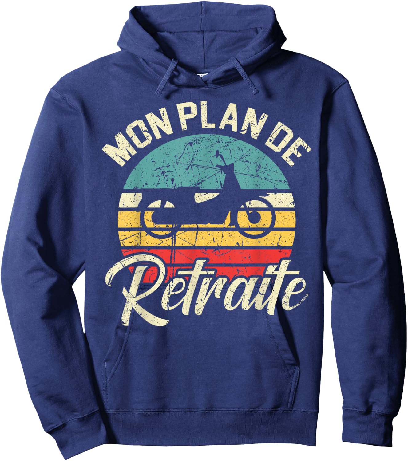 My Retirement Plan Mount the Moped Gift Moped Hoodie - Hoodie | Navy
