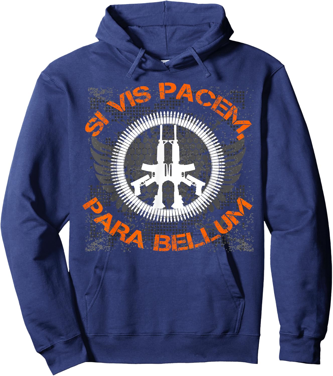 "Si Vis Pacem, Para Bellum" This Is My Peace Sign Hoodie - Hoodie | Navy