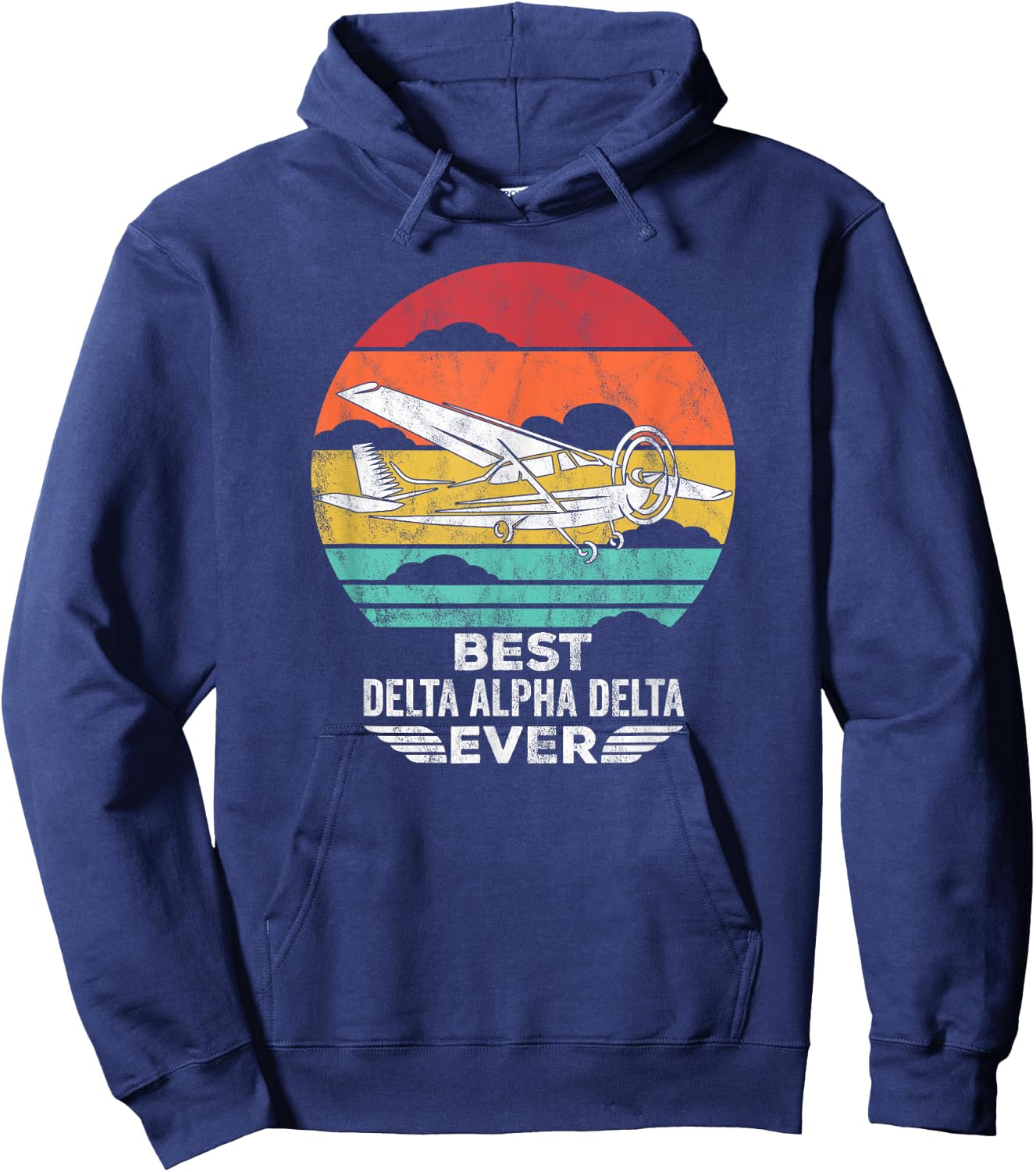 Airplane Pilot Best Dad Flying father Hoodie - Hoodie | Navy