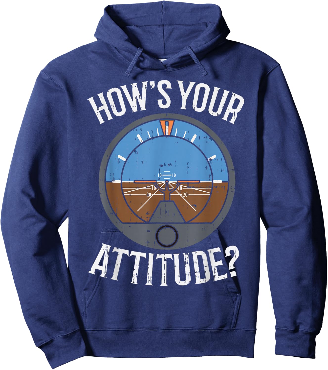 Hows Your Attitude Funny Altitude Aviation Humor Pilot Gift Hoodie - Hoodie | Navy