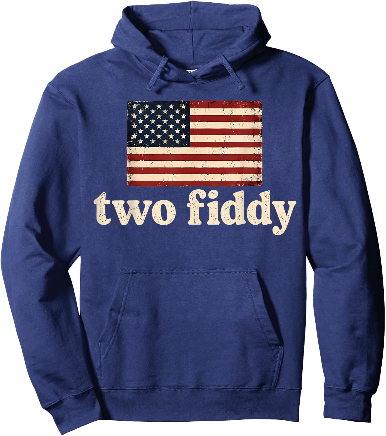 Two Fiddy 2 Fiddy American Flag USA 250th Anniversary Hoodie - Hoodie | Navy