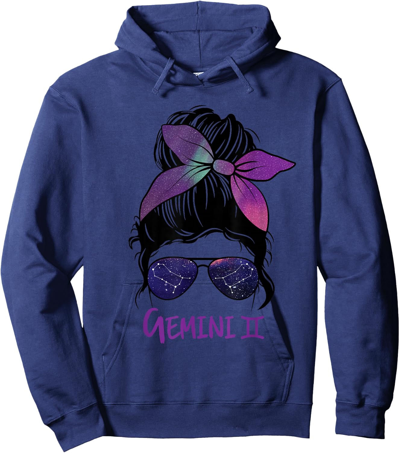 Gemini, Girl, Birthday, Gemini, Woman, Zodiac Sign Hoodie - Hoodie | Navy
