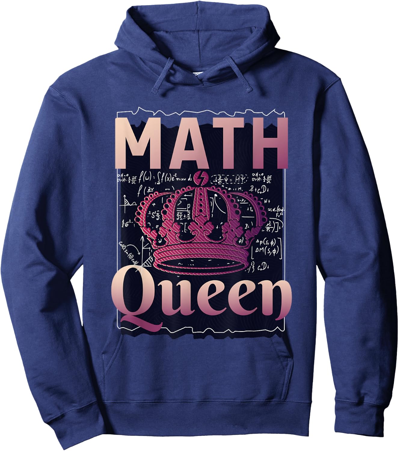 Math Queen School University Algebra Funny Mathematics Hoodie - Hoodie | Navy