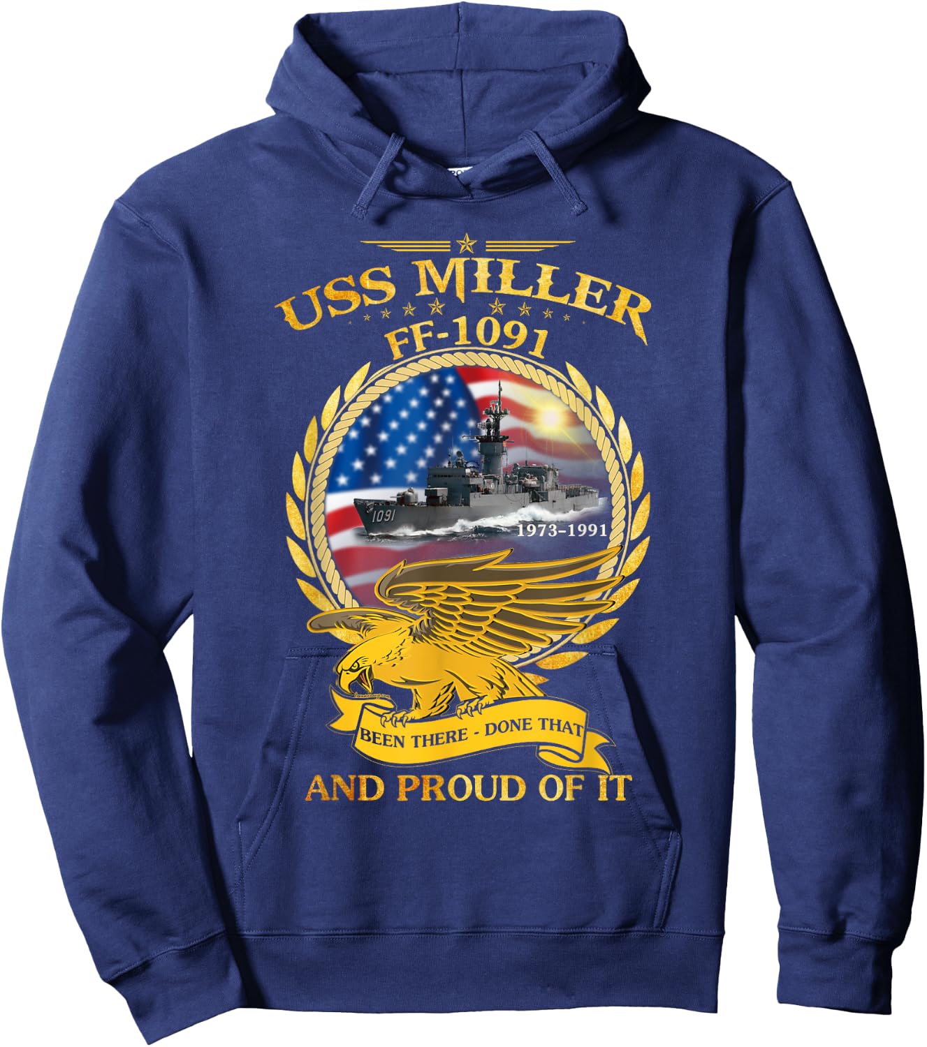 USS Miller (FF-1091) Hoodie - Hoodie | Navy