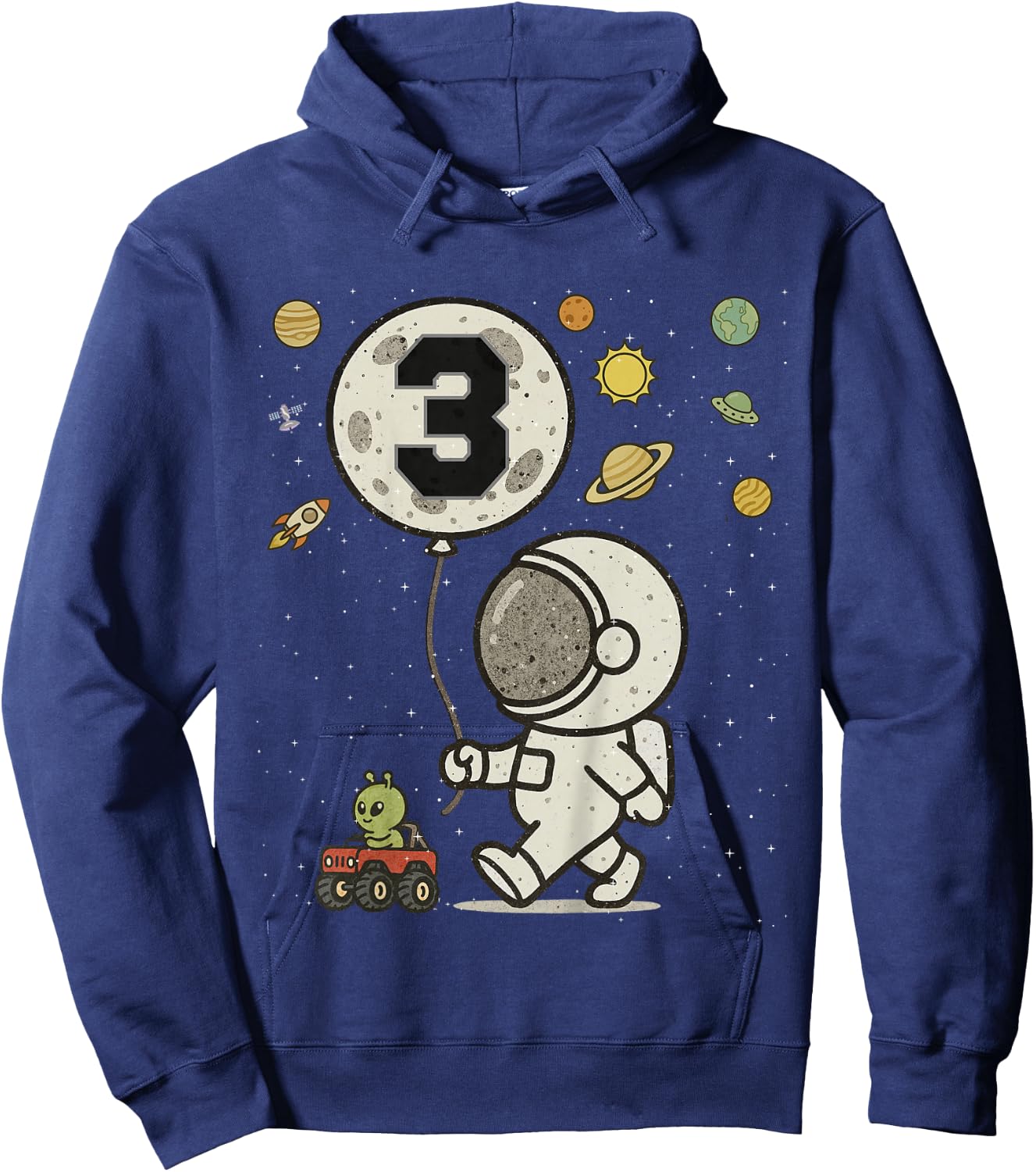 Astronaut 3rd Birthday 3 Year Old Space Matching Family Hoodie - Hoodie | Navy