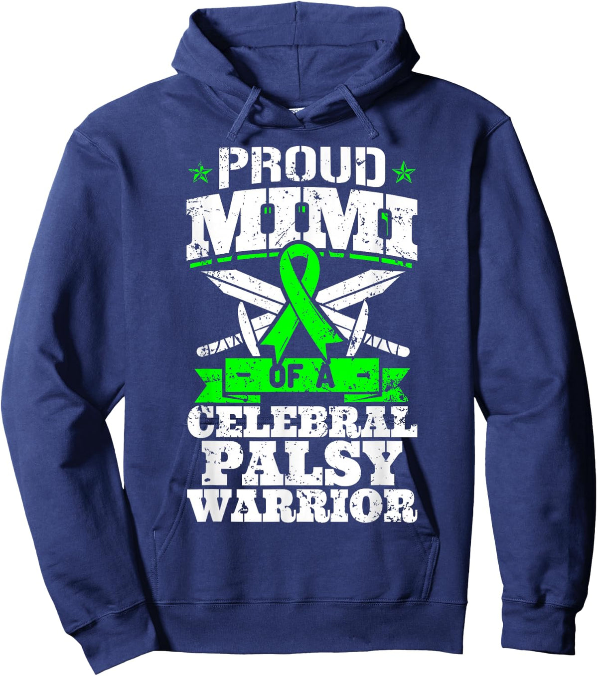 Proud Mimi Of A Cerebral Palsy Warrior CP Awareness Grandma Hoodie - Hoodie | Navy