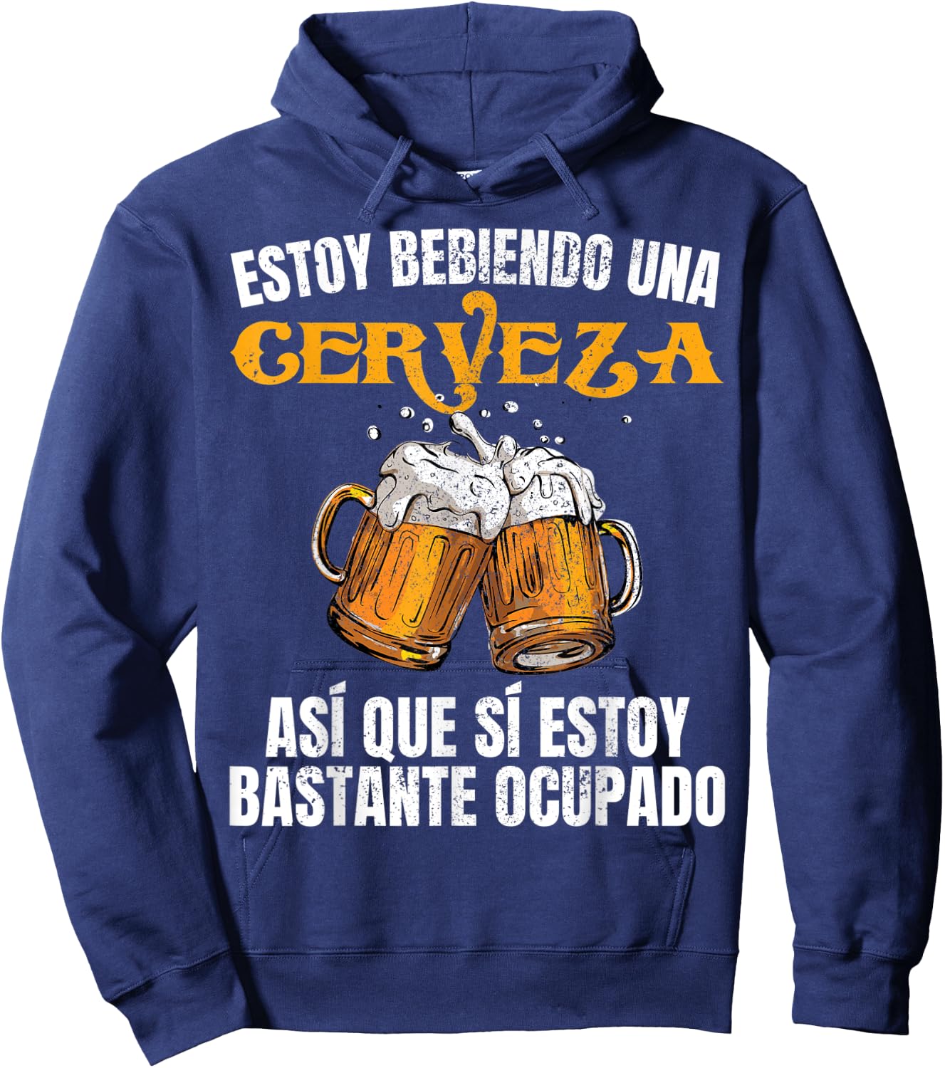 Cerveza Men Estoy Bastante Ocupado Hoodie - Hoodie | Navy