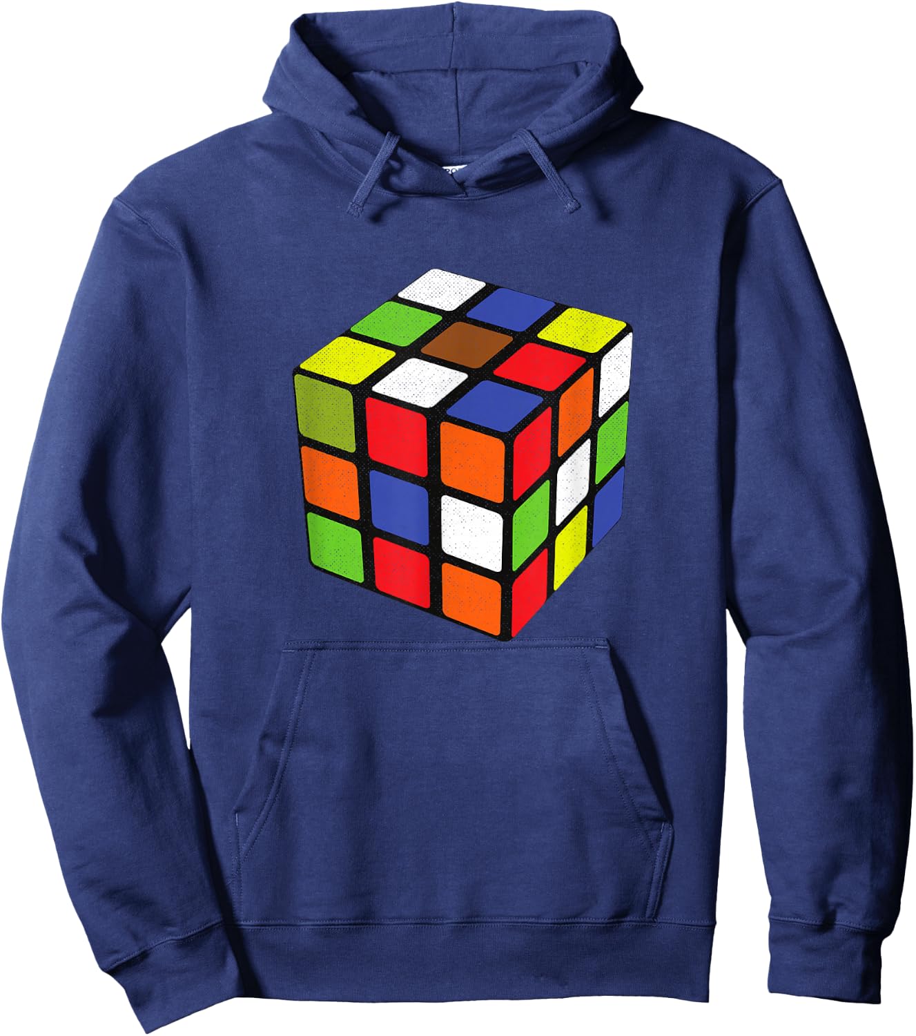 Rubiks Cube Colorful 3x3 Cube Math Game Speed Cubing Puzzle Hoodie - Hoodie | Navy