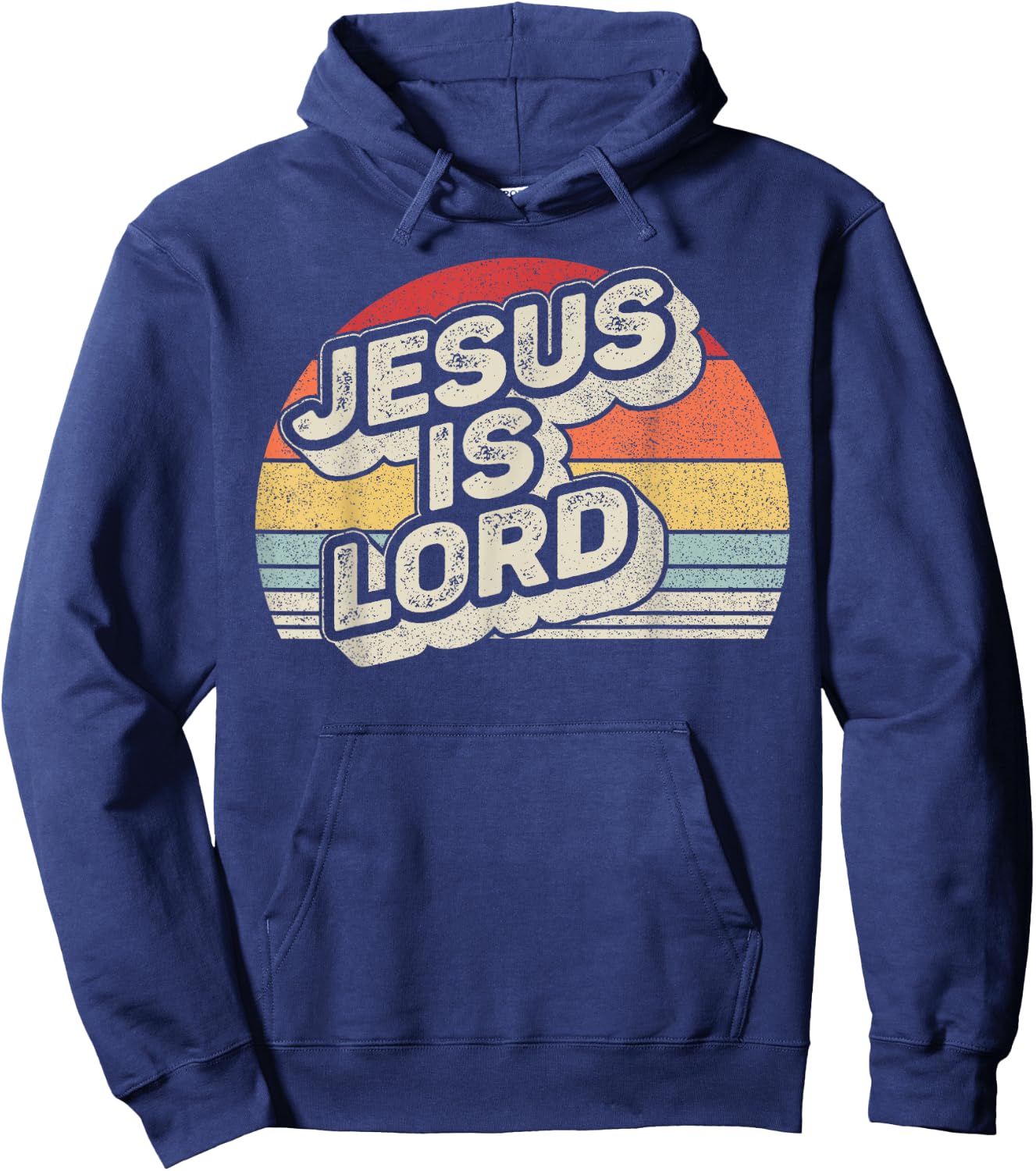Retro Vintage Jesus Is Lord Christian Faith Christ Hoodie - Hoodie | Navy