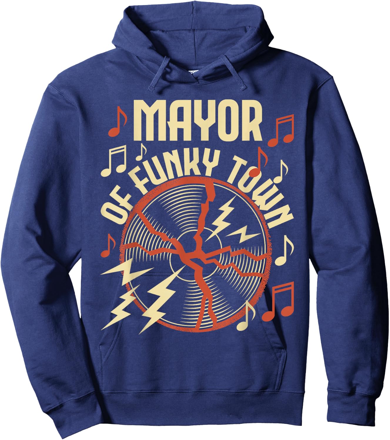 Mayor of Funky Town - 1970s Funky Party 70s Groove Hoodie - Hoodie | Navy