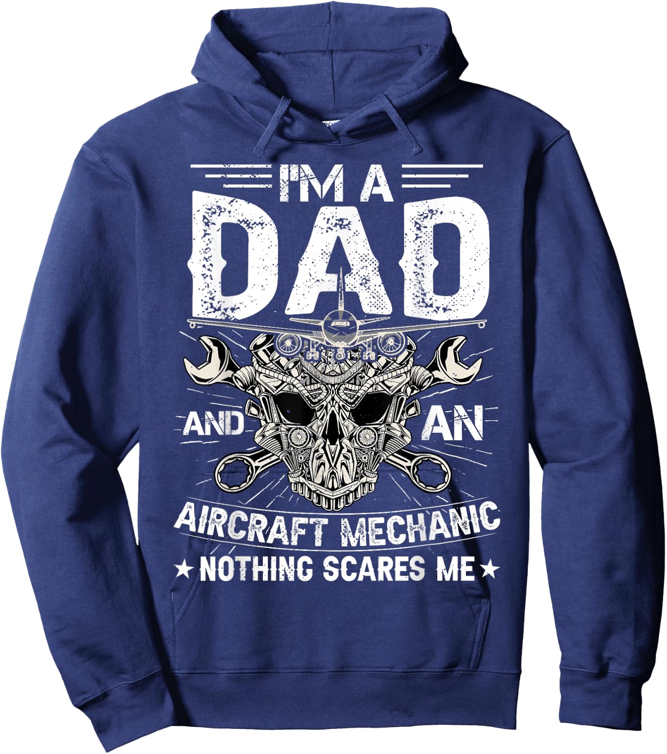 Funny Dad Airplane Plane Aviation Aircraft Mechanic Hoodie - Hoodie | Navy