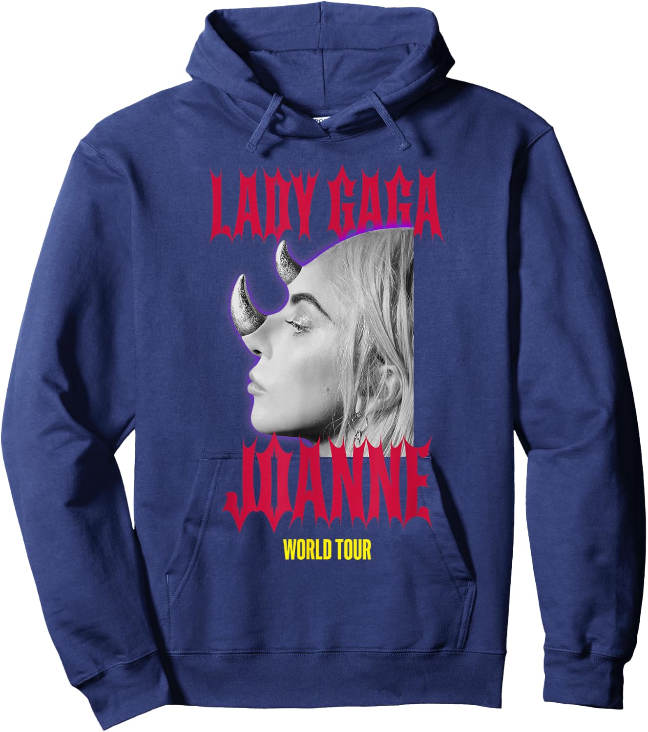 Lady Gaga Official Horns Black Small Hoodie - Hoodie | Navy