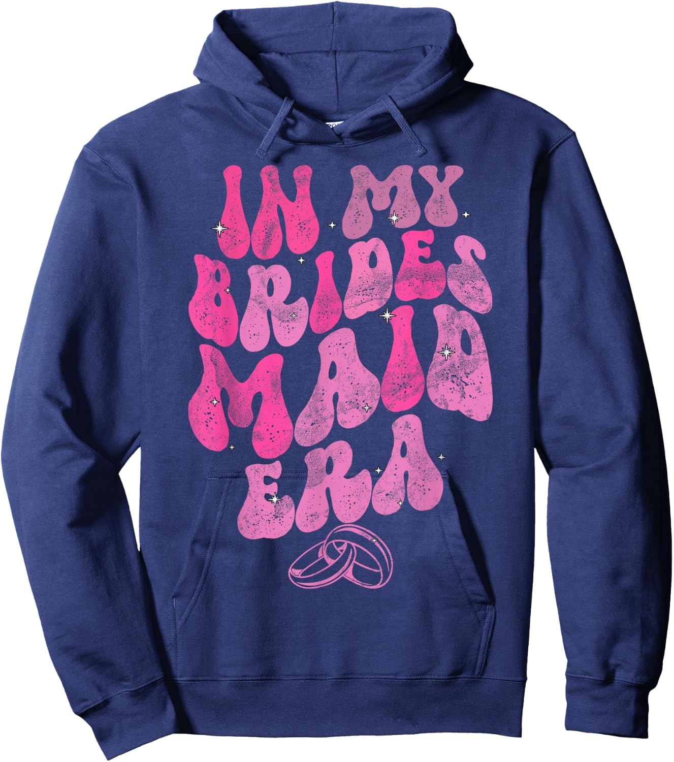 In My bridesmaid Era Groovy Wedding Maid Of Honor Hoodie - Hoodie | Navy
